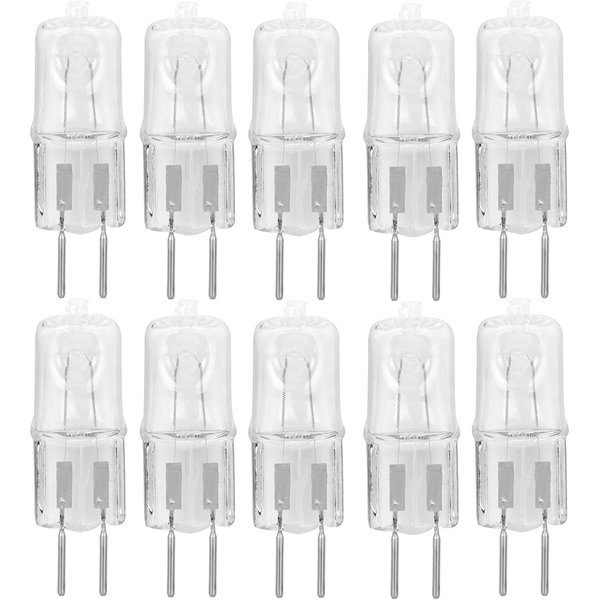 10 Pack Halogen Light Bulb Electric Oil Warmer Bulb Clear Lens Dimmable Q35/G5.3/CL/120V G5.3 JCD 35 Watt 120 Volt Replacement Candle Warmer Oven Microwave Oil Aromatherapy Lamp Incense Diffuser