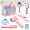 Toy Choi's Kids Hair Salon Toys - Kids Barber Set Pretend Play Makeup Hair Salon Set for Girls with Realistic Blow Dryer, Comb, Carrying Case. Birthday Gifts Hair Salon Toys for Girls 3 4 5 6 Year Old
