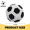 KADELE Soccer Ball Building Block Set, Adults' challenging STEM Block Decorations, Miniature 3D Educational Toys for Ages 14 15 16 and Above, (437 Pieces)