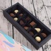 DOITOOL Mini Muffins 200pcs Chocolate Wrappers Black Chocolate Paper Truffle Cups Paper Candy Cups Dessert Chocolate Packaging Liners for Wedding Birthday (Black) Mini Cake Boxes