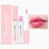 BINGBRUSH 2 Pcs Color Changing Lip Gloss Lip Oil Tinted, Pink Magic Mood Lipstick,Temperature Color Change Lip Stain Lip Balm, Longlasting Lips Will Not Dry Out