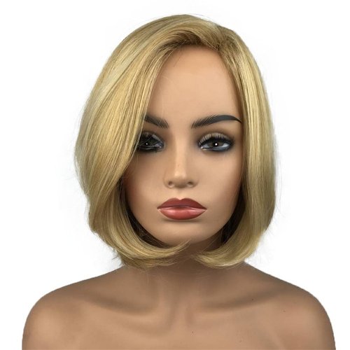Aimole Women Straight Bob Blonde Wigs Medium Length Synthetic Wig Halloween Costume Cosplay Party Hair