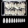 VIVACE Natural Full Cover Coffin 500 Nail Tips 10Sizes,Long Ballerina Nails Acrylic Gel Nail Tips With Clear Plastic Case (Natural Full Cover Coffin)
