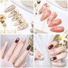 2 Set Clear Silicone Nail Stamper Set Transparent Visible Body Jelly Nails Art Template Tools with Scraper for DIY Nail