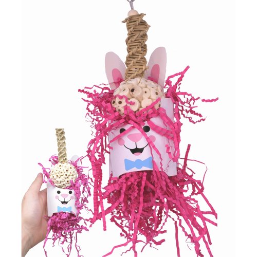 2421 Easter Bunny Natural Foraging Chew Shred Foot Talon Bird Toys