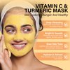 RIHAKO Turmeric Vitamin C Clay Mask -Turmeric Facial Mask - Clay Face Mask Skincare, Deep Cleansing Face Mask, Acne Face Mask for Dark Spots, Dull Skin, Refining Pores and Controlling Oil