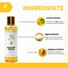 Organic Carrot Oil with Papaya Extract - Toning & Brightening Oil - Infused with Vitamin C, Non- Greasy Fast Absorbing Formula, Nourishing, Moisturizing, Hydrating, Face and Body Skincare Oil, 100% Pure Natural Organic Body Oil (6.7 oz / 200ml)