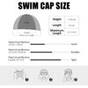 Tripsky Silicone Swim Cap,Comfortable Bathing Cap Ideal for Curly Short Medium Long Hair, Swimming Cap for Women and Men, Shower Caps Keep Hairstyle Unchanged (White)