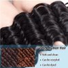 Lianlian Deep Wave Bundles Human Hair Weave single Bundles Deep Curly Brazilian Virgin Hair Wet And Wavy Bundle 12A Grade Unprocessed Human Hair Extensions 22Inch Natural Black Color