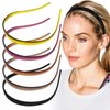 Arvintas 5 PACK Flex No Pressure Headbands, No Headache Comfortable Headbands for Girls with Glasses, Effortless Plastic Teeth Comb Headbands Hair Accessories for Women and Girls