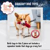 The Elf on the Shelf 2pc Dog Toy Set with Elastic Scout Elf + Elf Pets Reindeer Plush Flattie Disk, Squeaky Dog Toys | Bungee Dog Toys for Tug | Stocking Stuffers for Dogs