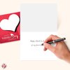 Happy Valentine’s Day Greeting Cards, Beautiful and Romantic Valentines Red and White Love Hearts Greetings for Husband, Wife, Boyfriend, Girlfriend | 5" x 7" | 25 Valentine Cards & 25 Envelopes