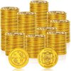 Hanaive 500 Pcs Gold Coins Plastic Pirate Coins Replica Spanish Doubloons Kids Fake Play Coins for Party Decorations Pirate Treasure Chest Board Games Tokens Toys Cosplay(Gold, Round)