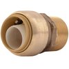 SharkBite 3/4 Inch MNPT Adapter, Push To Connect Brass Plumbing Fitting, PEX Pipe, Copper, CPVC, PE-RT, HDPE, U134LFA