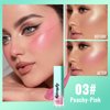 SPRINGSKY Liquid Blush, Soft Moisturizing Matte Blush, Blendable Face Blush for Cheeks, Long-Wearing Smudge-Proof Natural Blush Liquid - 03 Peachy-Pink