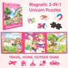 SYNARRY Unicorn Princess Fairy Magnetic Puzzles for Toddlers 3-5 Girls, 20 Pieces Travel Puzzles for Kids Ages 4-6, Car Airplane Road Trip Activities Games Toys for 3 4 5 Year Old Girls Birthday Gifts