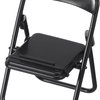 DEARMAMY 12Pcs Miniature Chair: Miniature Folding Chairs Doll House Folding Chair Phone Stand Mini Plastic Chair Foldable Black for Mini House Miniature Furniture Accessories Decoration