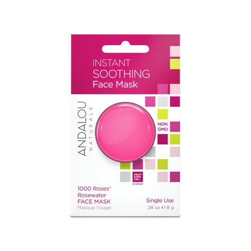 Andalou Naturals Instant Soothing 1000 Roses Rosewater Face Mask Pod, 0.28 Ounce