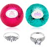 Mermaid Love Potion Bath Bombs Gift Set of 2 with Size 6 Ring Inside Each Made in USA