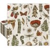AnyDesign 80Pcs Vintage Mushroom Paper Napkins Disposable Mushroom Plants Luncheon Napkins Retro Style Dessert Dinner Hand Napkin for Autumn Birthday Wedding Party Supplies, 6.5 x 6.5 Inch