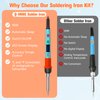 Soldering Iron Kit, 90W LED Digital Soldering Iron Soldering Gun kit with Ceramic Heater, 110-220V Adjustable Temperature Soldering Welding Iron Kit, Auto-sleep, Thermostatic Design
