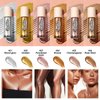LANGMANNI 1PC Holographic Liquid Body Highlighter, 6 Colors Liquid Illuminator Waterproof Moisturizing Face & Body Highlighter Makeup Smooth Shimmer Makeup 1.35 fl.oz (#2 Gloden)