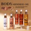 MAEPEOR Shimmer Body Luminizer 5 Colors Moisturizing Glow Illuminator Smooth and Non-sticky Summer Body Highlighter For Face & Body (80ML, 04 Golden Brown)