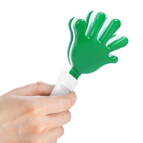 Windy City Novelties 12-Pack 7" Inch Mini Hand Clappers Noisemakers in Bulk - Green