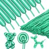 ZBYDNG 260 Balloons, Thickening Long Balloons for Tying Balloon Arch, Twisting Latex Animals Magic Modeling Skinny Birthday Balloons for Kid‘s Party Wedding Decoartion 100pcs （Metallic Green）