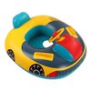 Baby Swimming Pool Float, Cute Car Design Kids Toddler Inflatable Summer Beach Floatie Boat Swim Tube Ring with Handles Safety Seat Pool Lake Air Bed Floating Mattress Raft Lounge for Girls Boys 1-5Y