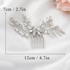 Easedaily Crystal Bride Wedding Hair Comb Silver Rhinestone Bridal Hair Piece Hair Accessories for Women and Girls
