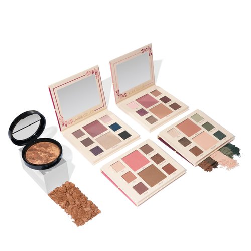 LAURA GELLER NEW YORK Party in a Palette, Ready to Jetset! + Baked Balance-n-Brighten Powder Foundation, Deep