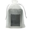 COTOSEY 60Pcs Sheer Organza Drawstring Pouches Gift Bags 6x9 Inches - White