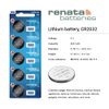 Renata CR2032 Batteries - 3V Lithium Coin Cell 2032 Battery (10 Count)
