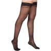 EvoNation Women’s Thigh High Graduated Compression Stockings, 20-30 mmHg – Firm Pressure Sheer Socks, Lace Top Support Hose