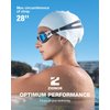 ZIONOR Swim Goggles, G1 Polarized Swimming Goggles UV Protection Leakproof Anti-fog Adjustable Strap for Adult Men Women (Polarized Mirror Blue Lens)