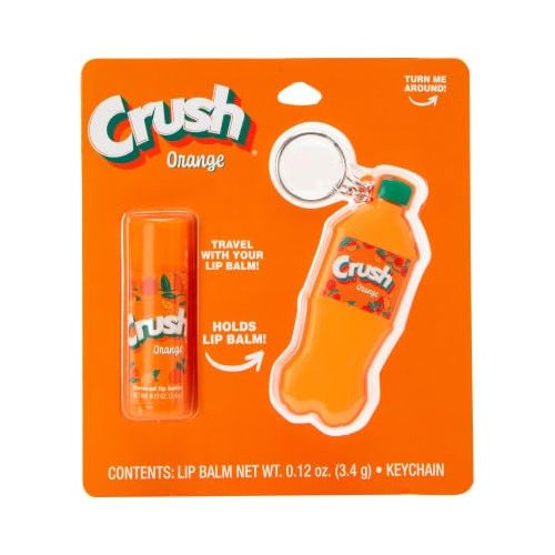 Crush Orange Flavored Lip Balm & Keychain 0.12 oz (Pack of 1)