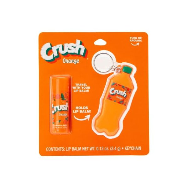 Crush Orange Flavored Lip Balm & Keychain 0.12 oz (Pack of 1)