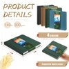 Mooliwe 4 Pcs Watercolor Paper Sketchbook 5.5" x 5.5" Watercolor Travel Journal 300 GSM Cotton Paper Cold Press 48 Pages Drawing Papers Artist Paper Pads Gift for Christmas(Dark Green Color)