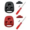WKIOERAD Key Fob Shell Case Replacement for Lexus ES GS GX is LS LX RX SC RX330 RX350 ES300 ES330 IS300 IS330 GX470 LX470 Key Fob Cover with Screwdriver (Black+Red)