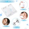 24 Pieces Self Ear Piercing Tool Disposable Ear Piercing Kit Household Ear Piercing Tools Safety Portable Ear Nose Piercing Tools with 24 Pieces Crystal Earring Studs (Silver Earring)
