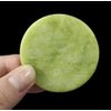 LASSUM 2 Pieces Round Jade Stone Eye Lashes Adhesive Glue Pallet Holder for Eyelash Extensions,2 Inch