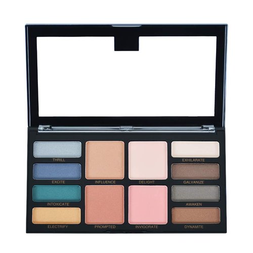 OBLHER B 8 Earth-Color Eyeshadow Palette With Velvet Matte and 1 Color Powder 2 Blush 1 Micro Coffee Face Highlighter Powder a Combination (19.8oz) E9494-01