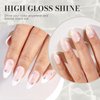 MelodySusie Jeweliver Nude Gel Nail Polish, 0.5Fl.oz Nude Jelly Gel Polish Sheer Translucent Soak Off UV LED Light Cure Valentine's Day Gift for Women Nail Art Manicure Nail Art DIY at Home JM08