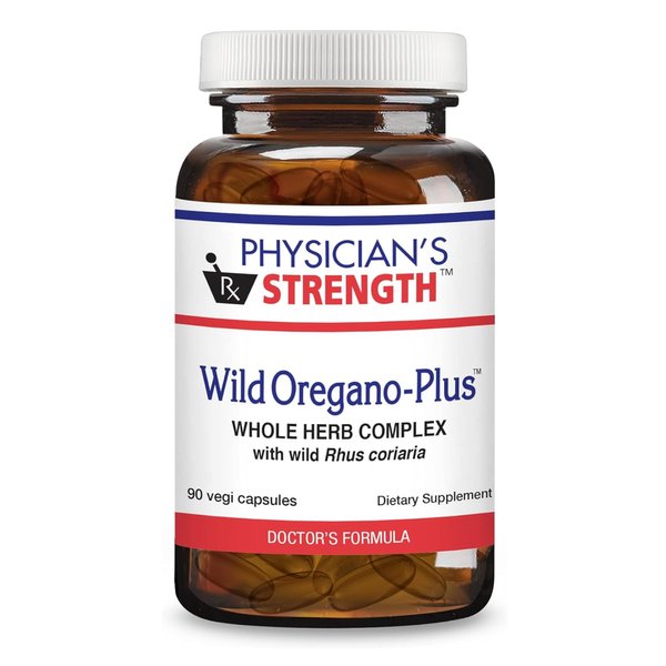 Physician's Strength Wild Oregano-Plus - 90 Capsules - Supports Healthy Immune System, Digestion & Bones and Joints - Non-GMO - 90 Servings