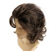 Wiwige Mens Wig Long Wavy Brown Wig for Male Heat Resistant Synthetic Hair Cosplay Party Costume Wig