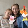 Easfan Chicken Hand Puppet Plush Animal Toy with Movable Mouth for Role Play Storytelling Preschool Teaching Birthday Gifts for Kids Boys Girls, 11''