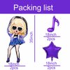 Female Vocalist Balloons Songstress Concert Birthday Party Supplies Quaver Balloons 4D Disco Balloons Purple Music Birthday Party Decorations Popular Sing girl Party Supplies for sing fans-8pcs