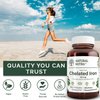 Natural Nutra Chelated Iron Supplement for Men and Women, Nails Health, Promotes Optimal Absorption, Help to Improves Hair Growth, Skin Health, 180 Tablets