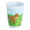 BLUE PANDA 16 Pack Plastic Farm Animals Cups - Barnyard Party Favors for Birthday Party Supplies (16 oz)